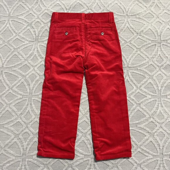 NEW Janie & Jack Sz 4 Red Corduroy Pants Slacks - Picture 3 of 7
